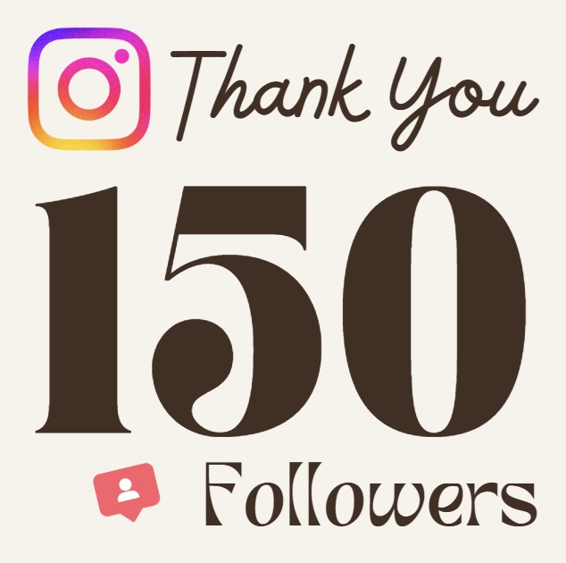 Instagramフォロワー150名達成のお知らせ